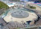 宿泊会場となる野球場